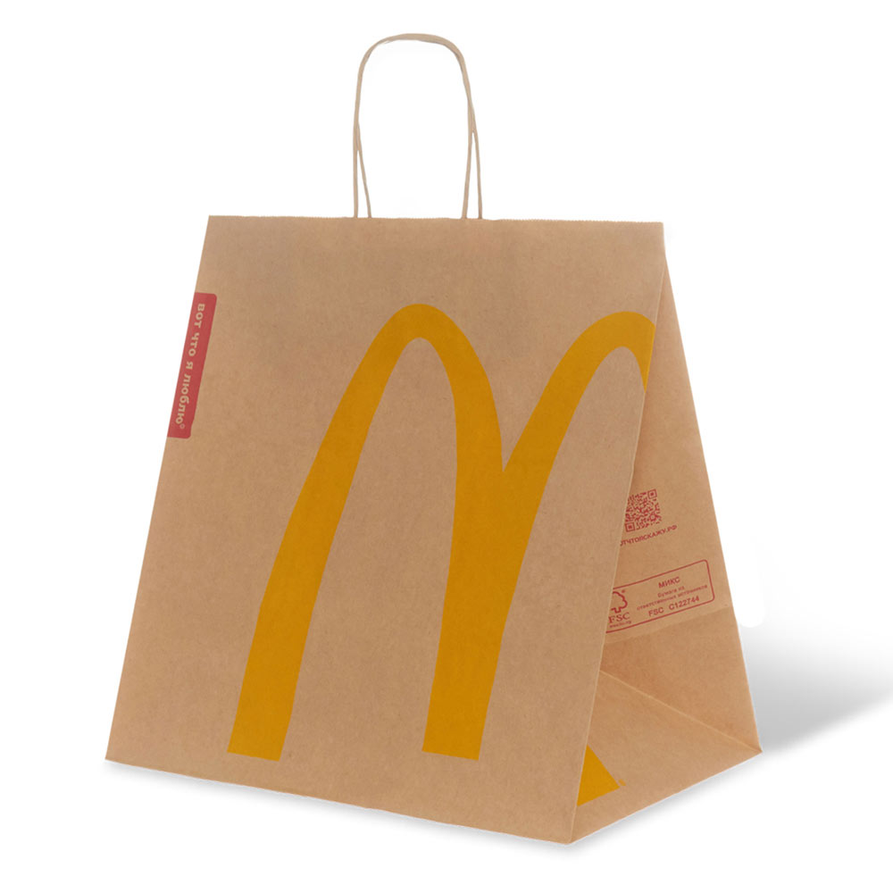   Фирменный бумажный пакет "Макдоналдс"