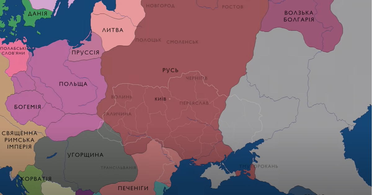 Русь и другие страны примерно в 1000 году н.э.