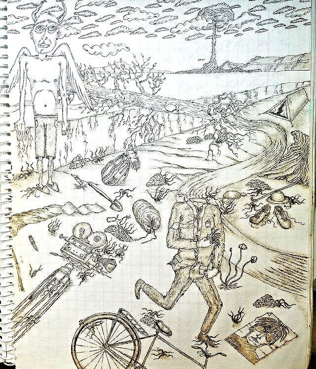 Рисунок без названия, который я рисовал 2 недели. Февраль, 2017. Фото автора 