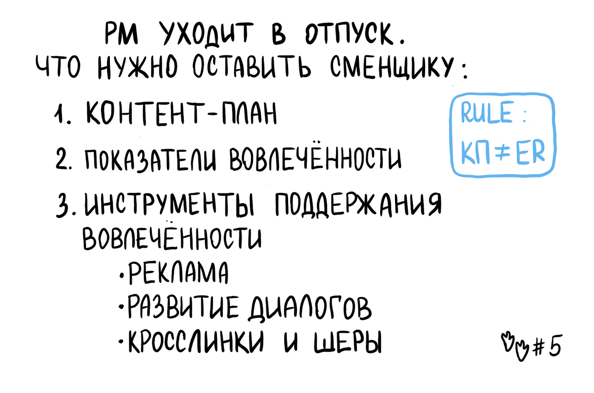 PM в отпуске, чек-лист для коллег 