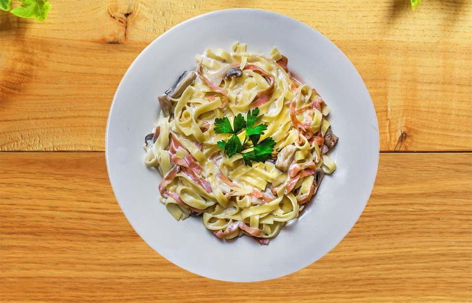 Паста карбонара - рецепт приготовления. Фото сайта https://edatomy.ru