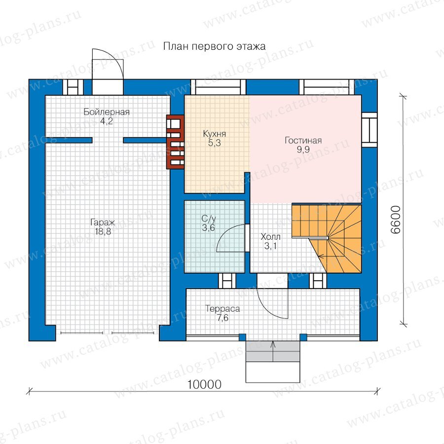 Пример совмещения кухни и гостиной (взято из свободного доступа в Интернет)