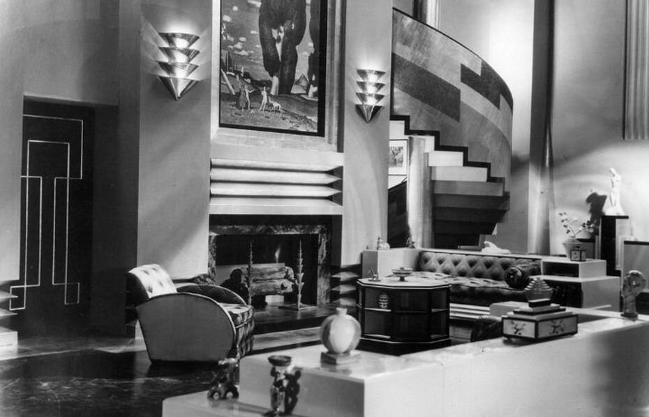 Ретро-интерьер арт-деко на архивных фото