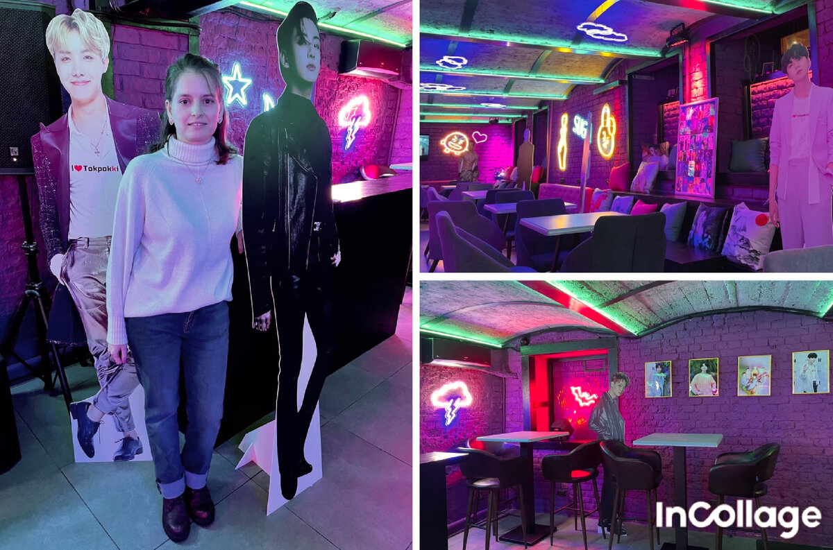 В воздухе витает клубная атмосфера благодаря неону и приглушенному свету