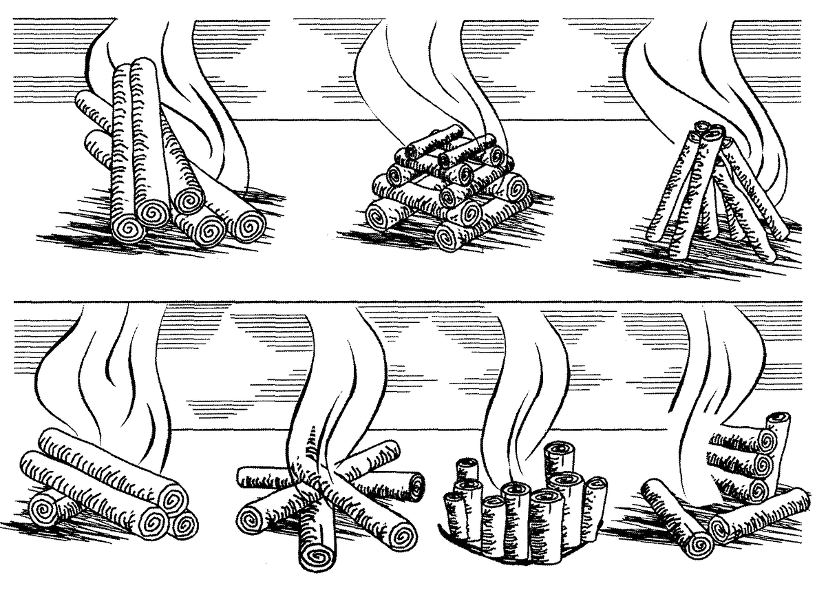 Виды костров обж 8 класс нарисовать