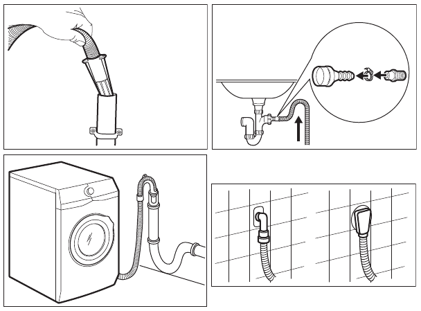 Подключение сливного шланга стиральной машины