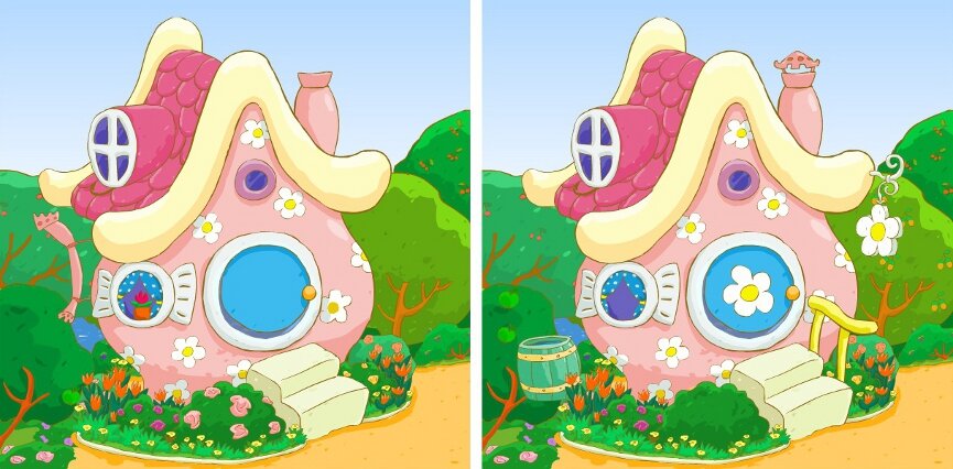 Игра найти отличия на двух картинках на весь экран где много уровней