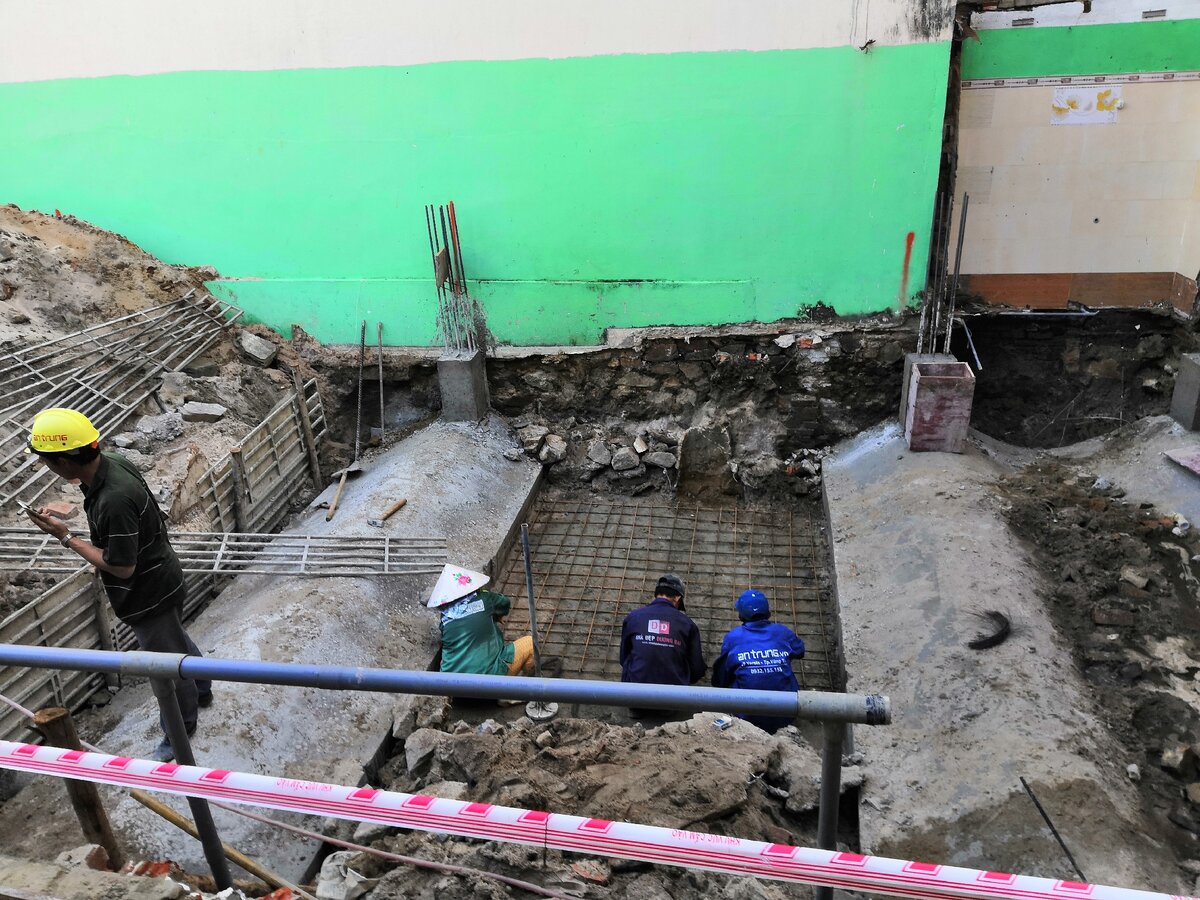 Собирают арматуру для стяжки