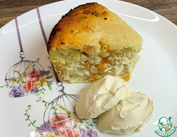 Очень вкусная запеканка с изюмом и курагой, которую легко и просто приготовить.