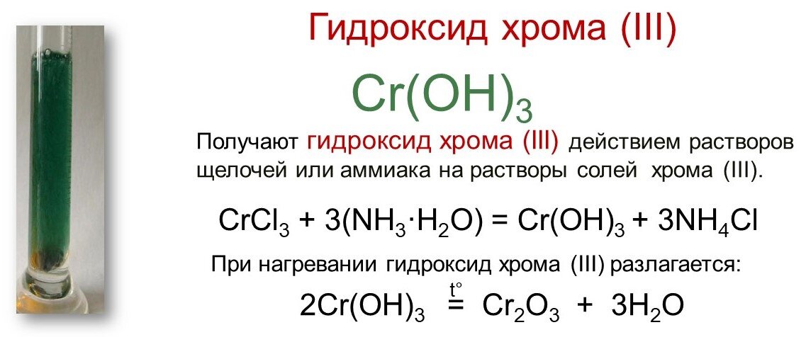 Хром гидроксид калия