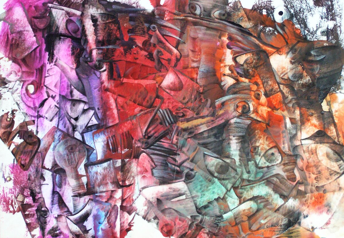 Сергей Галета. ЧЕПУШИНКИ. бумага. акварель. карандаш. 30х41 см.