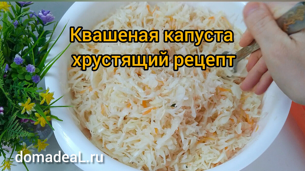 Квашеная капуста в рассоле - хрустящая, вкусная, в банке, рецепт с фото