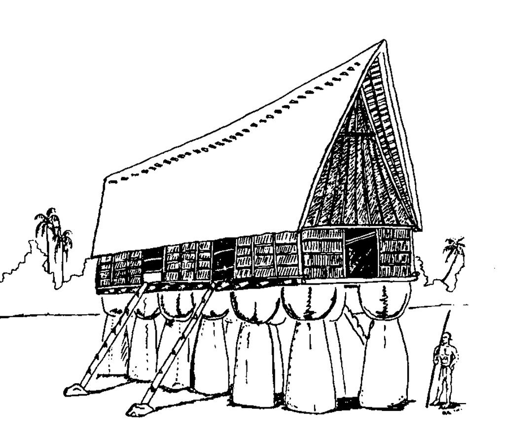 Реконструкция. Источник: https://www.guampedia.com/latte-structures/