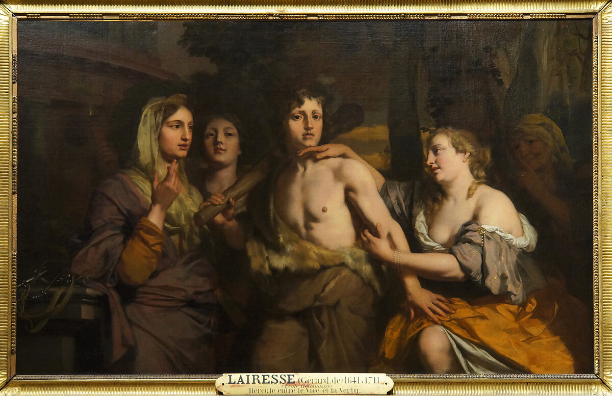 Геракл между Добродетелью и Порочностью — Лересс, Герард де (1640–1711) // Лувр, Париж