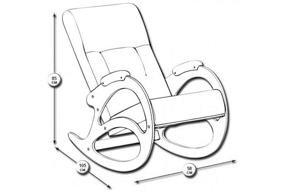 Кресло-качалка(фанера15мм) Стоимость лекал для ручного раскроя и dxf для ЧПУ - 5
