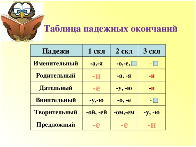 Существительные третьего склонения (примеры)