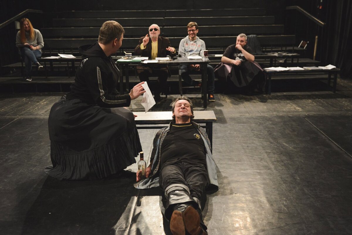 На репетиции 