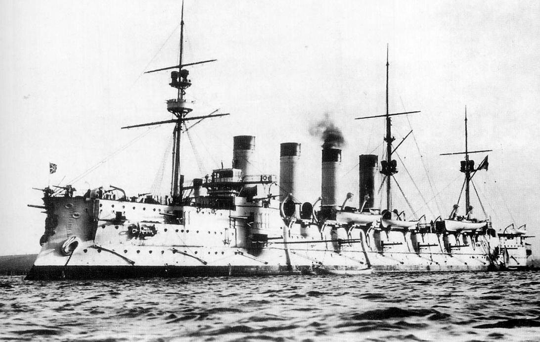 Броненосный крейсер "Громобой", 1901 года постройки.