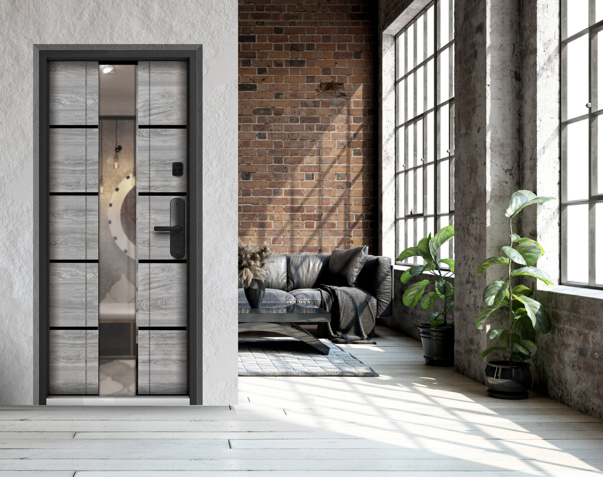 Интерьер в стиле лофт. Входные двери FALKO