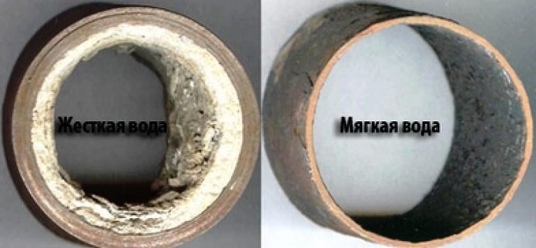 Жесткость воды проявляется в виде белого известкового налета (Яндекс картинки)