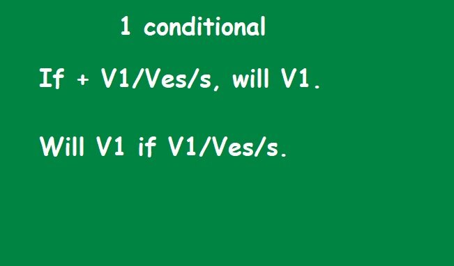 схема 1 типа условного предложения