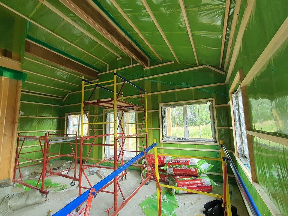 Подготовка комплектации "Теплый контур", утепление стен