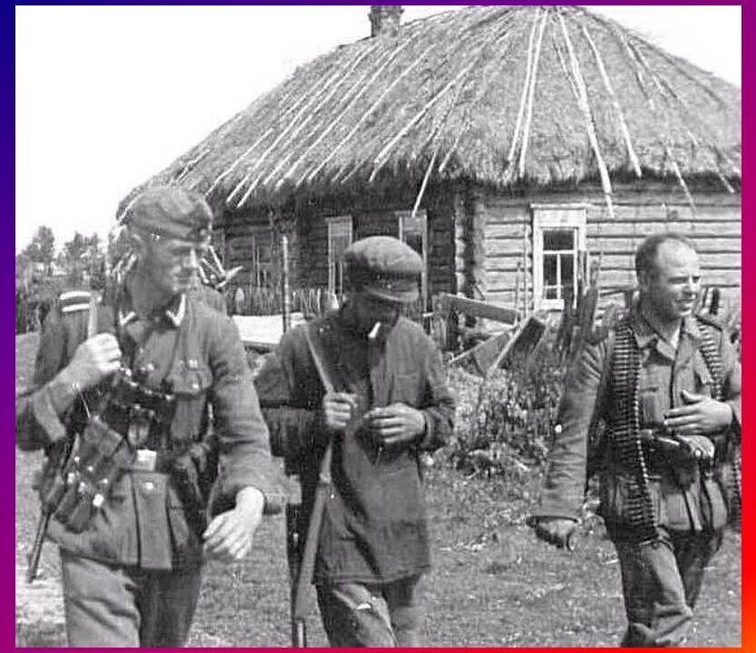 Эти животные еще верят в победу немцев и пока еще упиваются властью. Но час расплаты близок.