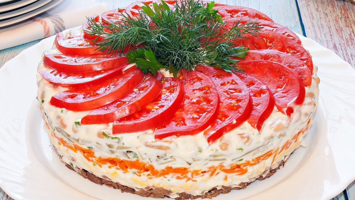 быстрые салатики на стол