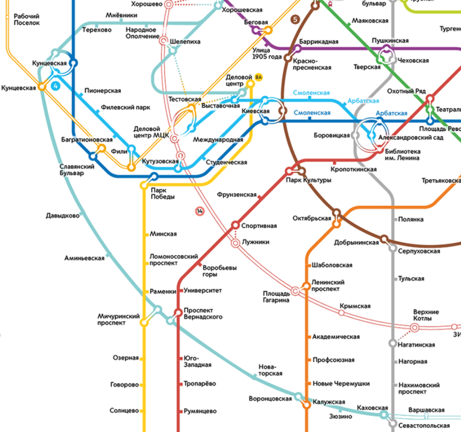 Станция метро юго западная на схеме метро москвы