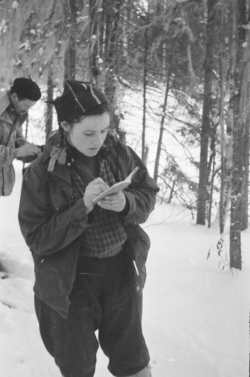 Зина Колмогорова, 29 января 1959 года. Ауспия, дятловский архив.