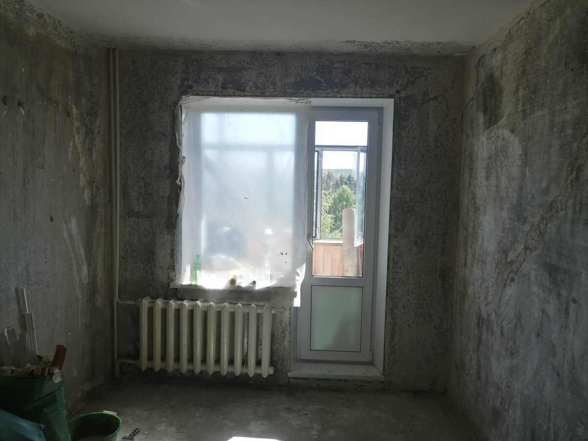 Стены очищены от покрытий