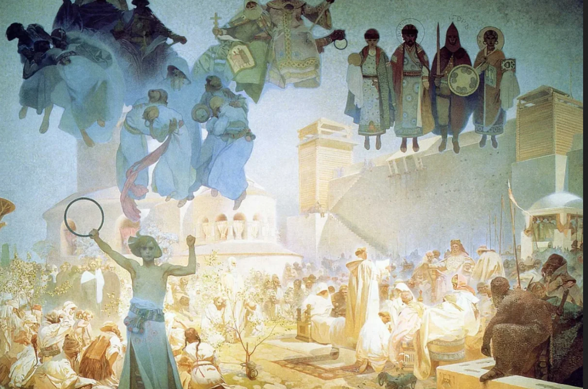 Альфонс Муха. "Введение славянской литургии", 1912.