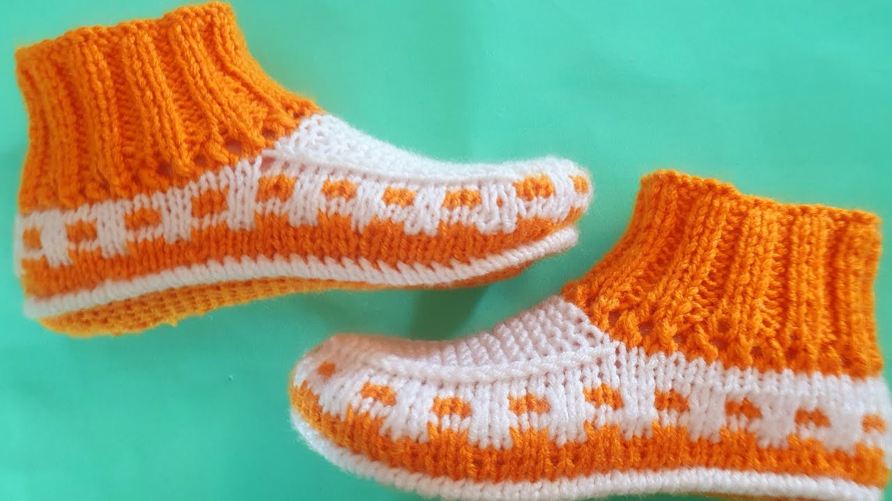 Бесшовные носки спицами – пятка треугольник 🦚 Seamless Knitted Socks - Triangle Heel