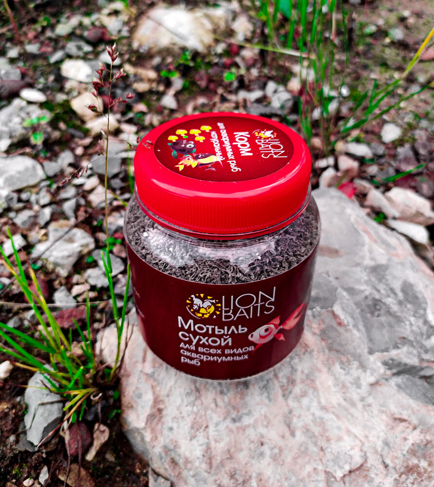 Мотыль сухой LION BAITS для всех видов аквариумных рыб 60гр