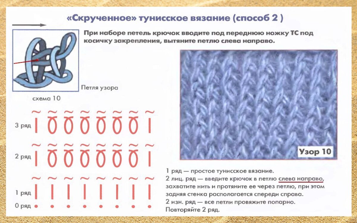 Тунисское вязание – основы рукоделия