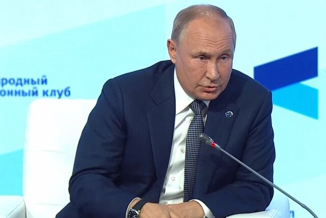    Президент России Владимир Путин на пленарном заседании международного дискуссионного клуба «Валдай» Цитата из видео. kremlin.ru