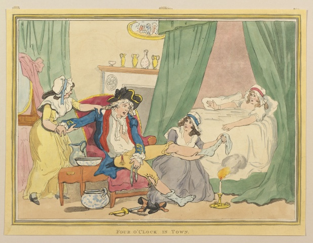"Четыре утра в городе", Томас Роулендсон, 1780-е. (с) Из Королевской коллекции