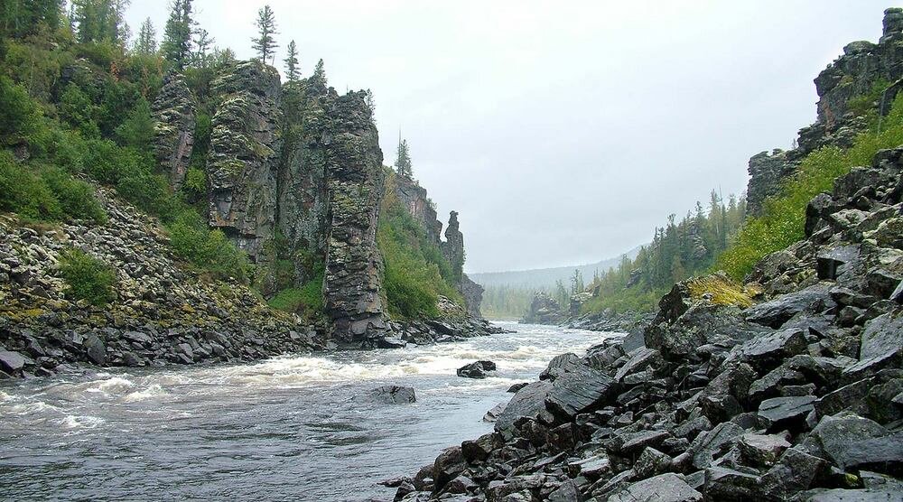 Река и крутые берега