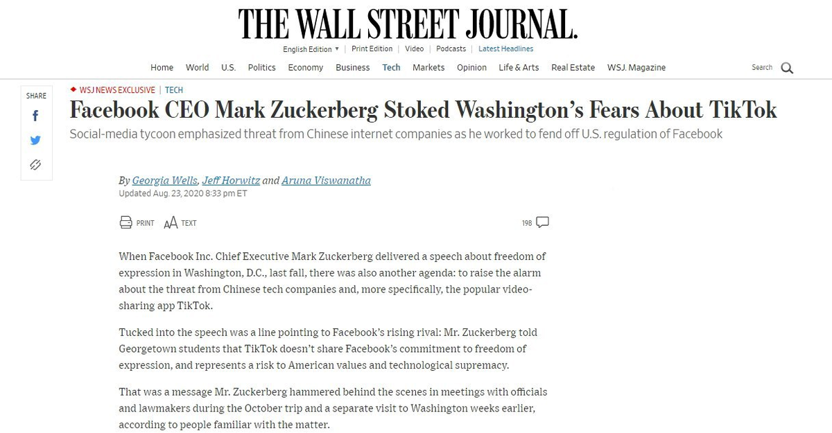 https://www.wsj.com/articles/facebook-ceo-mark-zuckerberg-stoked-washingtons-fears-about-tiktok-11598223133