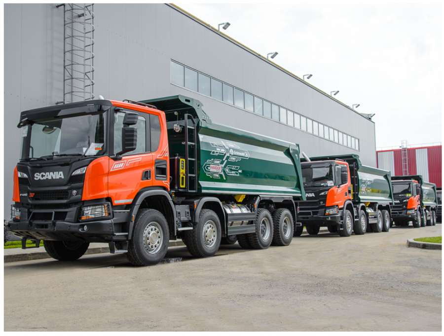 Grunwald и Scania продолжают плодотворное сотрудничество с новой партией самосвалов