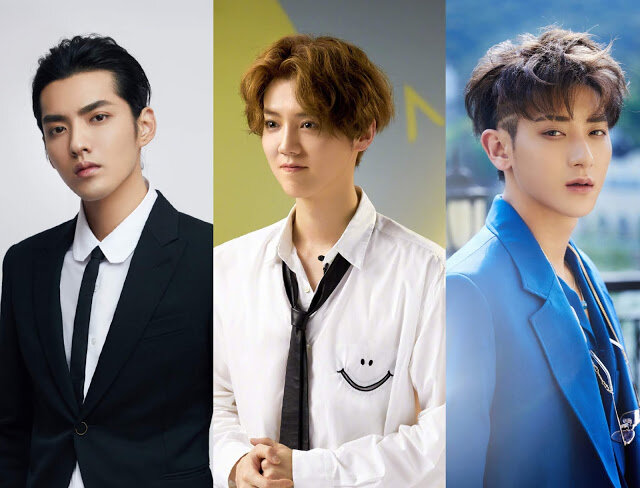 бывшие китайские участники группы EXO: Крис Ву, Лу Хань, Цзытао