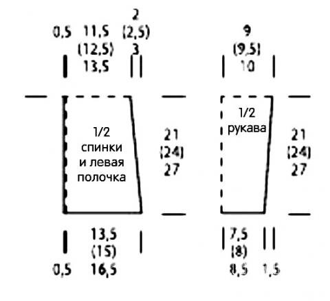 Детская кофта реглан спицами сверху