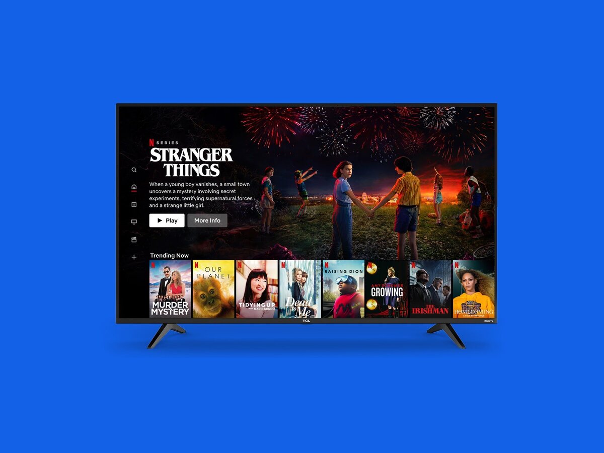 Каталог Netflix на телевизоре