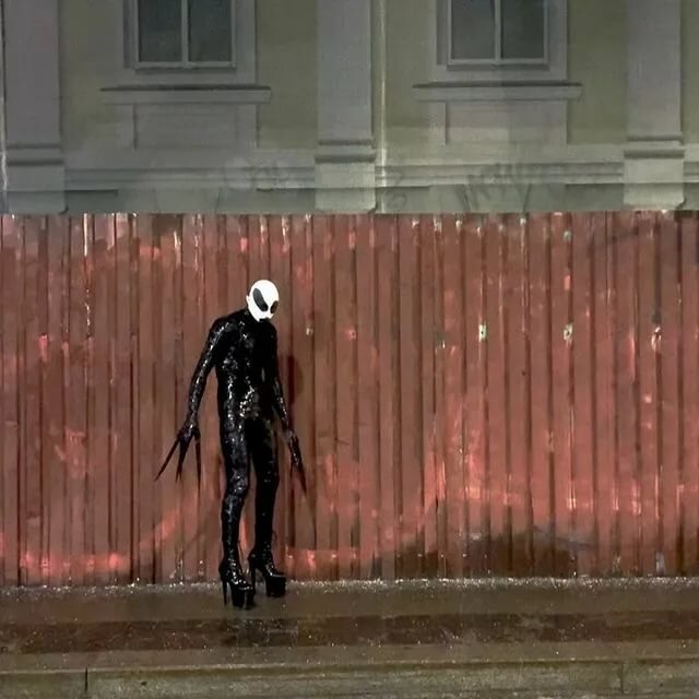 Фото взято на просторах интернета.  С флагом к сожалению не нашла. Отобранный представитель Российской дрэг-культуры.