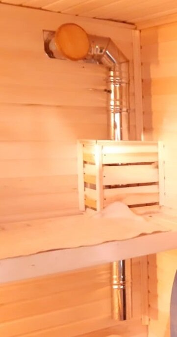 "Обрамленная" коробом для защиты от ожога....