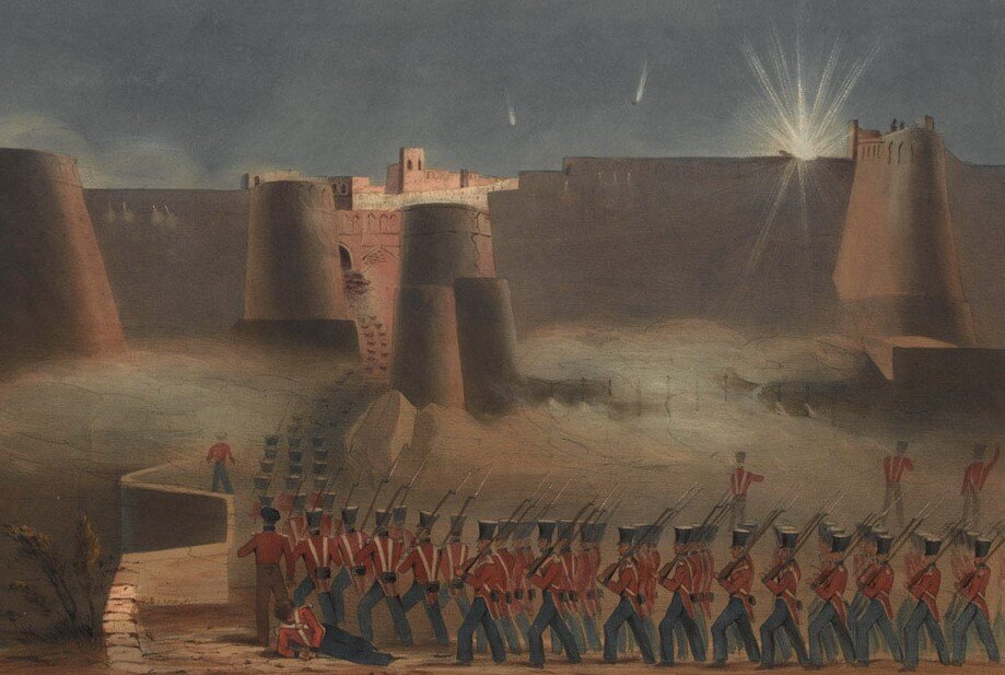 Взятие английскими войсками крепости Гузни (1839 год).