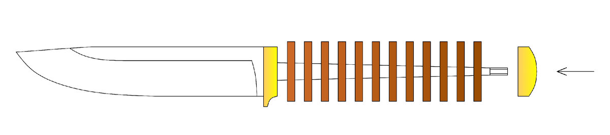 Так делают рукоятки из кожи