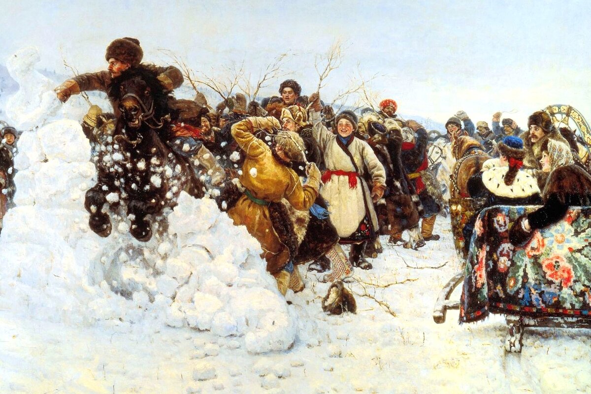 Композиция картины взятие снежного городка