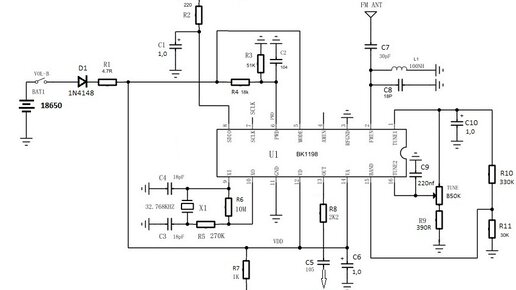 Kt0936mb9 схема приемника на микросхеме