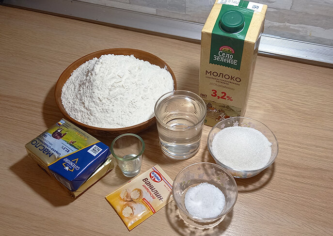 Необходимые продукты для торта Наполеон